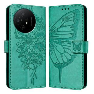 For TCL 50 XL 5G Embossed Butterfly Leather Phone Case(Green)