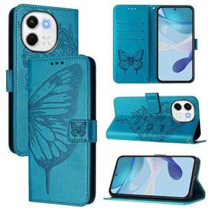 For Tecno Spark 30 5G / Pova 6 Neo 5G Embossed Butterfly Leather Phone Case(Blue)