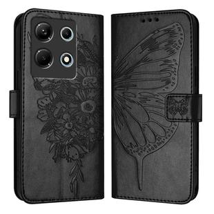 For Infinix Note 30 4G Embossed Butterfly Leather Phone Case(Black)