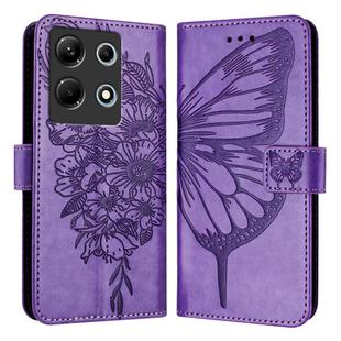For Infinix Note 30 4G Embossed Butterfly Leather Phone Case(Light Purple)