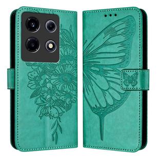 For Infinix Note 30 VIP Embossed Butterfly Leather Phone Case(Green)