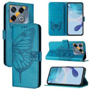 For Infinix GT 20 Pro Embossed Butterfly Leather Phone Case(Blue)