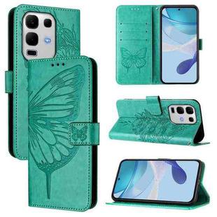 For Infinix Note 50s Embossed Butterfly Leather Phone Case(Green)