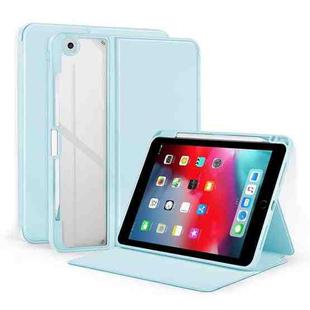 For iPad Pro 9.7 / 9.7 2018 / 2017 2-Fold Clear Acrylic Leather Tablet Case(Ice Blue)
