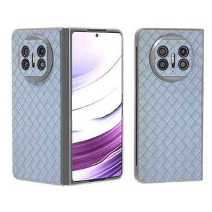 For Huawei Mate X5 Woven Texture Frosted Translucent Frame PU Phone Case(Light Blue)