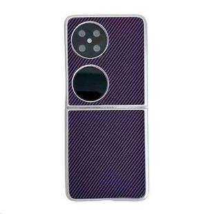 For Huawei Pocket 2 Kevlar Carbon Fiber Ultra-thin Shockproof Phone Case(Purple)