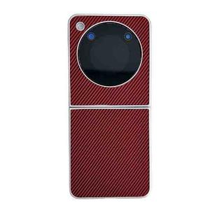 For ZTE nubia Flip Kevlar Carbon Fiber Ultra-thin Shockproof Phone Case(Red)