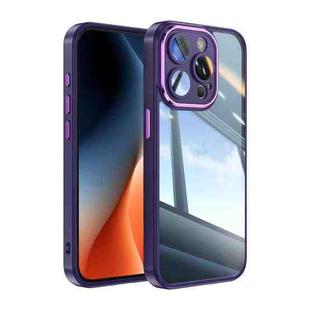 For iPhone 15 Pro Acrylic Hybrid TPU Armor Shockproof Phone Case(Purple)