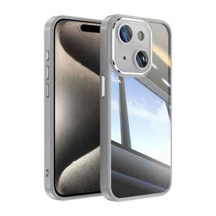 For iPhone 15 Acrylic Hybrid TPU Armor Shockproof Phone Case(Grey)