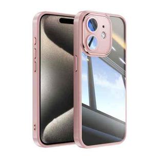 For iPhone 12 Acrylic Hybrid TPU Armor Shockproof Phone Case(Pink)