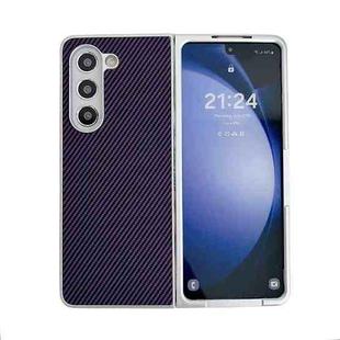 For Samsung Galaxy Z Fold5 Kevlar Carbon Fiber Ultra-thin Shockproof Phone Case(Purple)