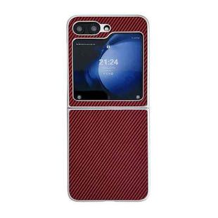 For Samsung Galaxy Z Flip5 Kevlar Carbon Fiber Ultra-thin Shockproof Phone Case(Red)