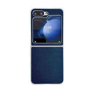 For Samsung Galaxy Z Flip5 Kevlar Carbon Fiber Ultra-thin Shockproof Phone Case(Dark Blue)