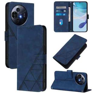 For TCL 50 Pro NxtPaper Crossbody 3D Embossed Flip Leather Phone Case(Blue)