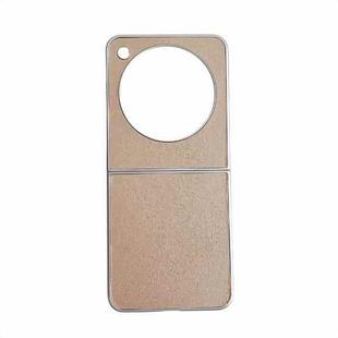 For ZTE nubia Flip Pearlescent Paint Solid Color Leather Texture Phone Case(Gold)