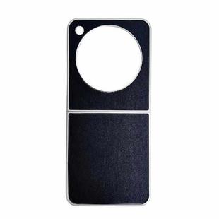 For ZTE nubia Flip Pearlescent Paint Solid Color Leather Texture Phone Case(Black)