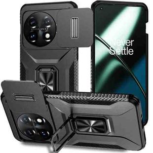For OnePlus 11 5G Sliding Camshield Holder Phone Case(Black)