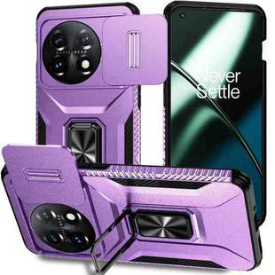 For OnePlus 11 5G Sliding Camshield Holder Phone Case(Purple)