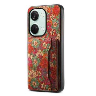 For OnePlus Ace 2V Card Slot Holder Phone Case(Summer Red)