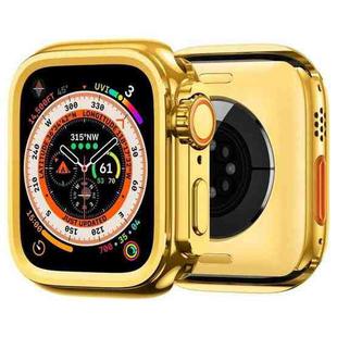 For Apple Watch Series 6 / 5 / 4 / SE 44mm Change to Ultra 49mm Alloy Watch Case(Gold)