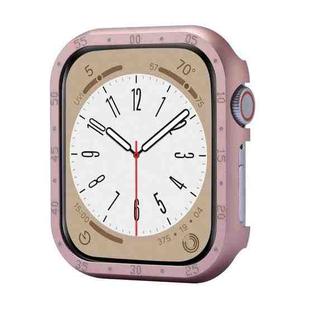 For Apple Watch Series 9 / 8 / 7 41mm Aluminum Alloy Watch Frame Case(Pink)