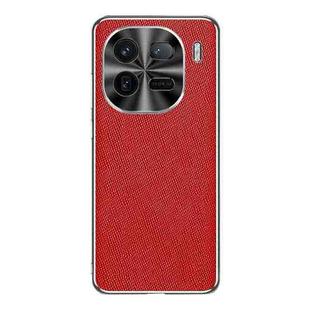 For vivo iQOO 12 Silver Edge Cross Texture PU Leather Phone Case(Red)