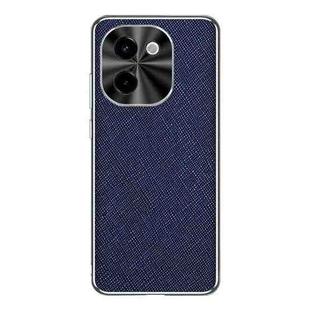 For vivo Y200 Silver Edge Cross Texture PU Leather Phone Case(Sapphire Blue)