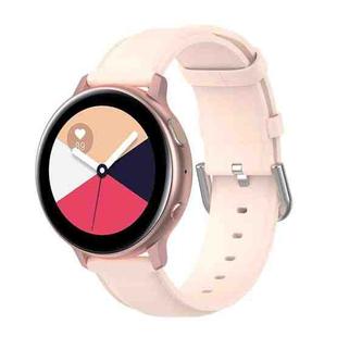 For Galaxy Watch Active3 / Galaxy Watch 3 41mm 20mm Universal Leather Watch Band(Light Pink)