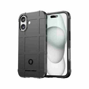 For iPhone 16 Full Coverage Shockproof TPU Phone Case(Black)