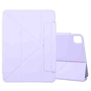 For iPad Pro 13 2024 Y-Shape Double-sided Clip Magnetic Smart Tablet Case(Purple)