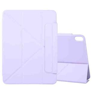 For iPad Air 13 2024 Y-Shape Double-sided Clip Magnetic Smart Tablet Case(Purple)