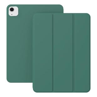 For iPad Air 11 2024 / 5 / 4 Ultra-thin Double-sided Clip Magnetic Smart Tablet Case(Dark Green)