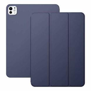 For iPad Pro 11 2024 Ultra-thin Double-sided Clip Magnetic Smart Tablet Case(Dark Blue)