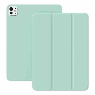 For iPad Pro 11 2024 Ultra-thin Double-sided Clip Magnetic Smart Tablet Case(Mint Green)