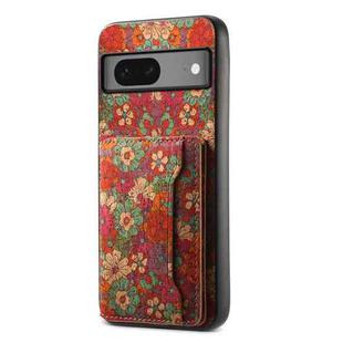 For Google Pixel 7 Card Slot Holder Phone Case(Summer Red)