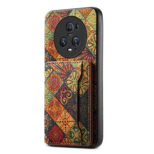 For Honor Magic5 Pro Card Slot Holder Phone Case(Autumn Yellow)