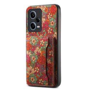 For Xiaomi Redmi Note 12 Pro Card Slot Holder Phone Case(Summer Red)