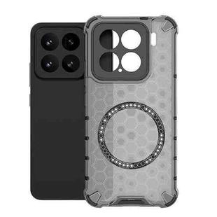 For Xiaomi 15 Honeycomb Magnetic Ring Shockproof Phone Case(Black)
