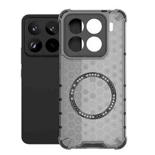 For Xiaomi 15 Pro Honeycomb Magnetic Ring Shockproof Phone Case(Black)