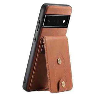 For Google Pixel 6 Pro Denior D14 NK Retro Pattern MagSafe Magnetic Card Holder Leather Phone Case(Brown)