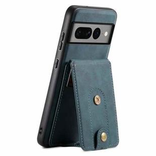 For Google Pixel 7 Pro 5G Denior D14 NK Retro Pattern MagSafe Magnetic Card Holder Leather Phone Case(Blue)