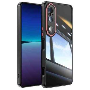 For Sony Xperia 1 VI Acrylic Hybrid TPU Armor Shockproof Phone Case(Black Red)