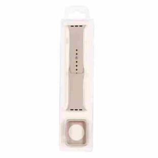 For Apple Watch Series 6 & SE & 5 & 4 44mm Silicone Watch Band + Watch Protective Case Set(Pink)