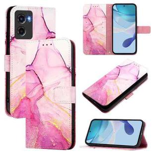 For Motorola Moto G05 PT003 Marble Pattern Flip Leather Phone Case(Pink Purple Gold)