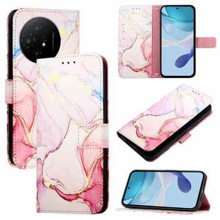 For TCL 50 XL PT003 Marble Pattern Flip Leather Phone Case(Rose Gold)
