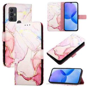 For TCL 305 / 306 / 30 SE AL02 PT003 Marble Pattern Flip Leather Phone Case(Rose Gold)