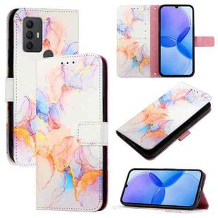 For TCL 305 / 306 / 30 SE AL02 PT003 Marble Pattern Flip Leather Phone Case(Galaxy Marble White)