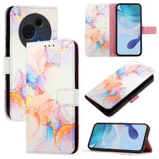 For TCL 60 NxtPaper PT003 Marble Pattern Flip Leather Phone Case(Galaxy Marble White)
