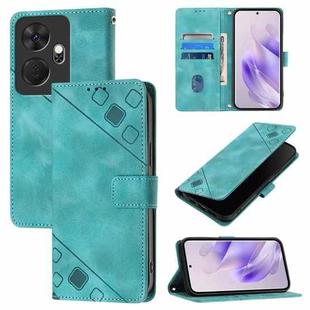 For Itel P55+ Skin Feel Embossed Leather Phone Case(Green)