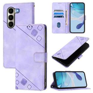 For itel A95 5G Skin Feel Embossed Leather Phone Case(Light Purple)